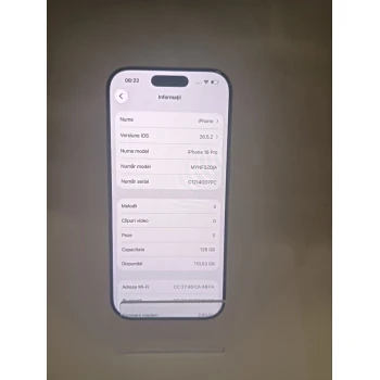 Telefon Apple iPhone 16 Pro 128 GB Gold