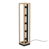 Alte obiecte Lampa de podea Elgort neagra cu lemn 5 x E27 Inspire