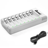 Incarcator Baterii Bonai ZN825E cu 8 baterii in set AAA