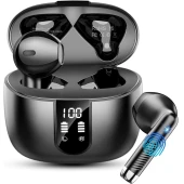 Casti wireless Bluetooth 5.3, Drsaec J55 Black