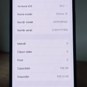 Telefon Apple iPhone 15 128 GB Black