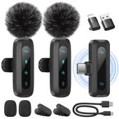 Electronice Warm Box Wireless Lavalier Microphone Black